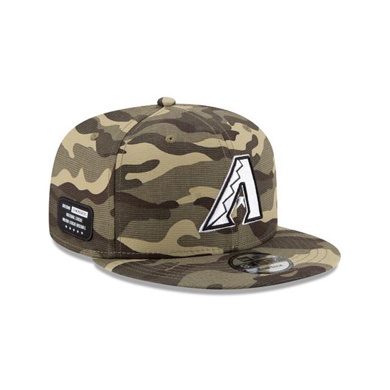 MLB Arizona Diamondbacks Armed Forces Weekend 9Fifty Snapback (SNX5118) - Green New Era Caps